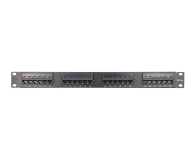 ExtraLink  Patchpanel 24p 19" 1U UTP 5e półka (czarna) - 1323248 - zdjęcie 2